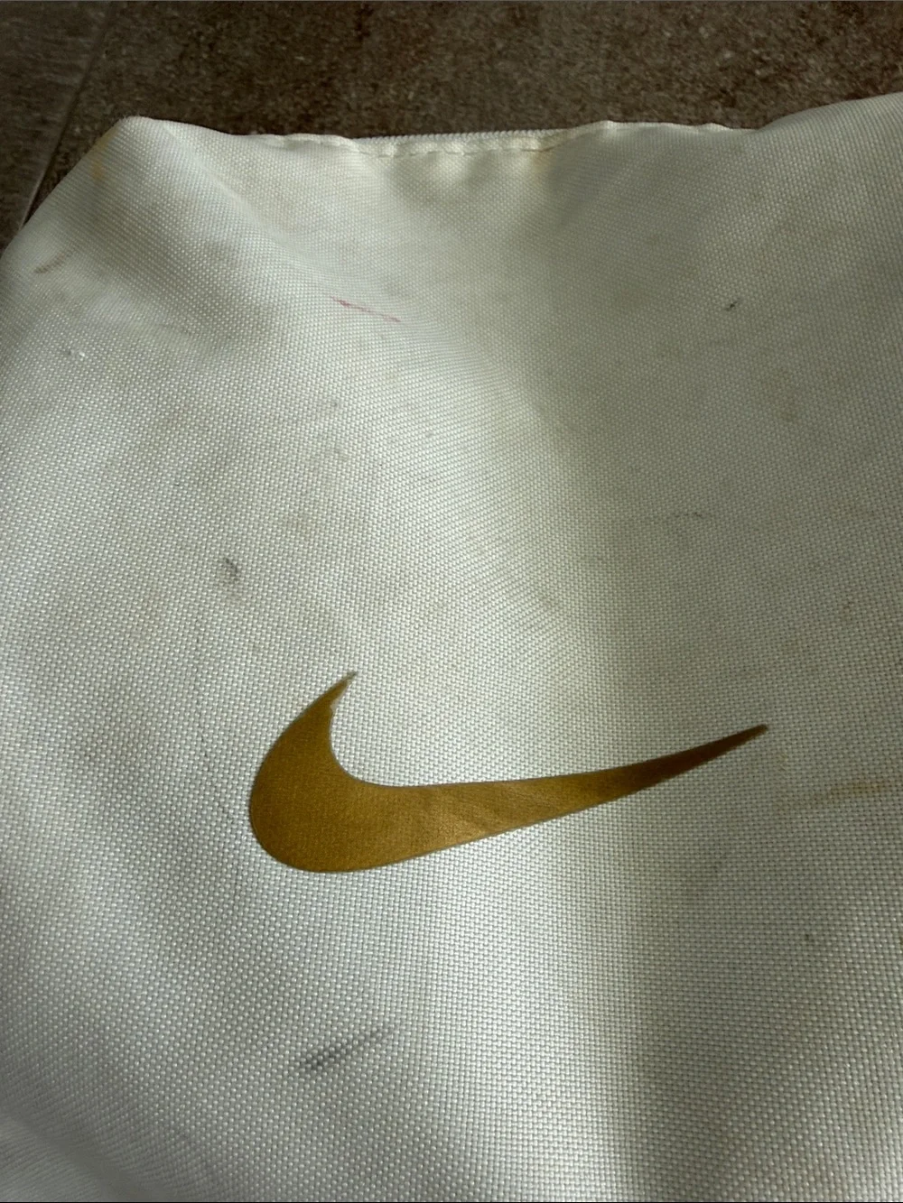 Nike Elite White and Black Men's Backpack with Gold Swoosh
